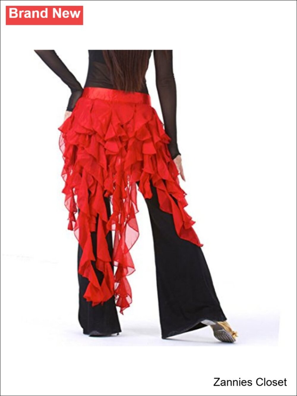 ✨ Belly Dance Hip Scarf Belt Tassel Wave Skirt for Latin Dance Performance